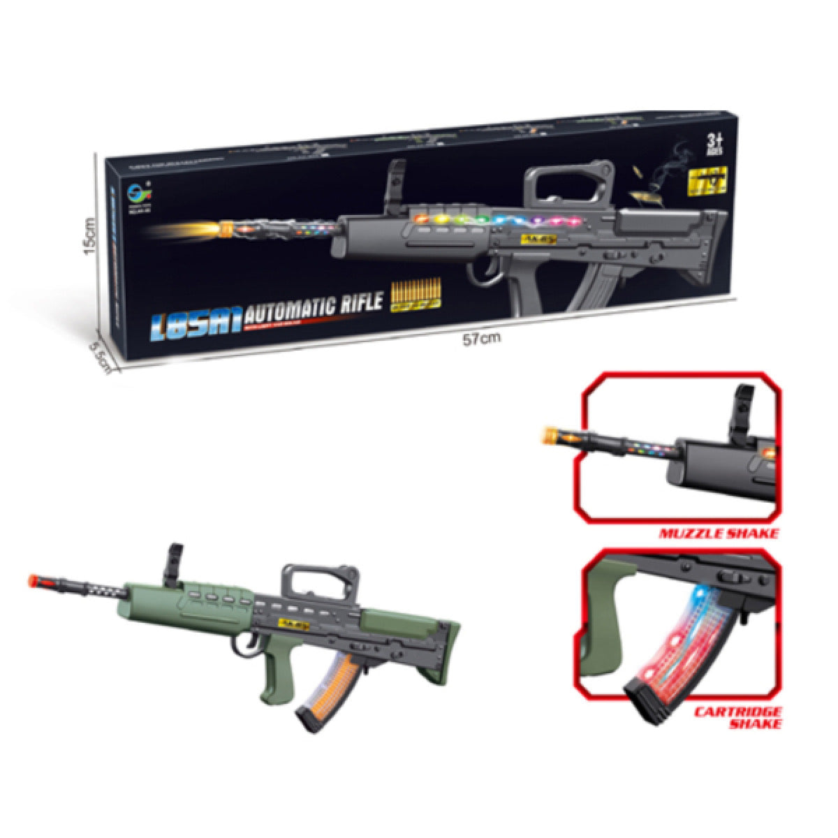 Ak47 flash light gun