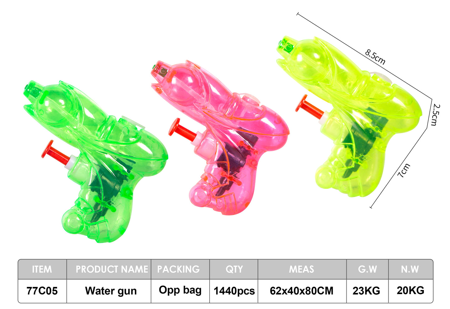 water gun 8.5cm.