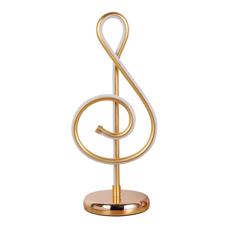 Gold Music Note LED Table Lamp