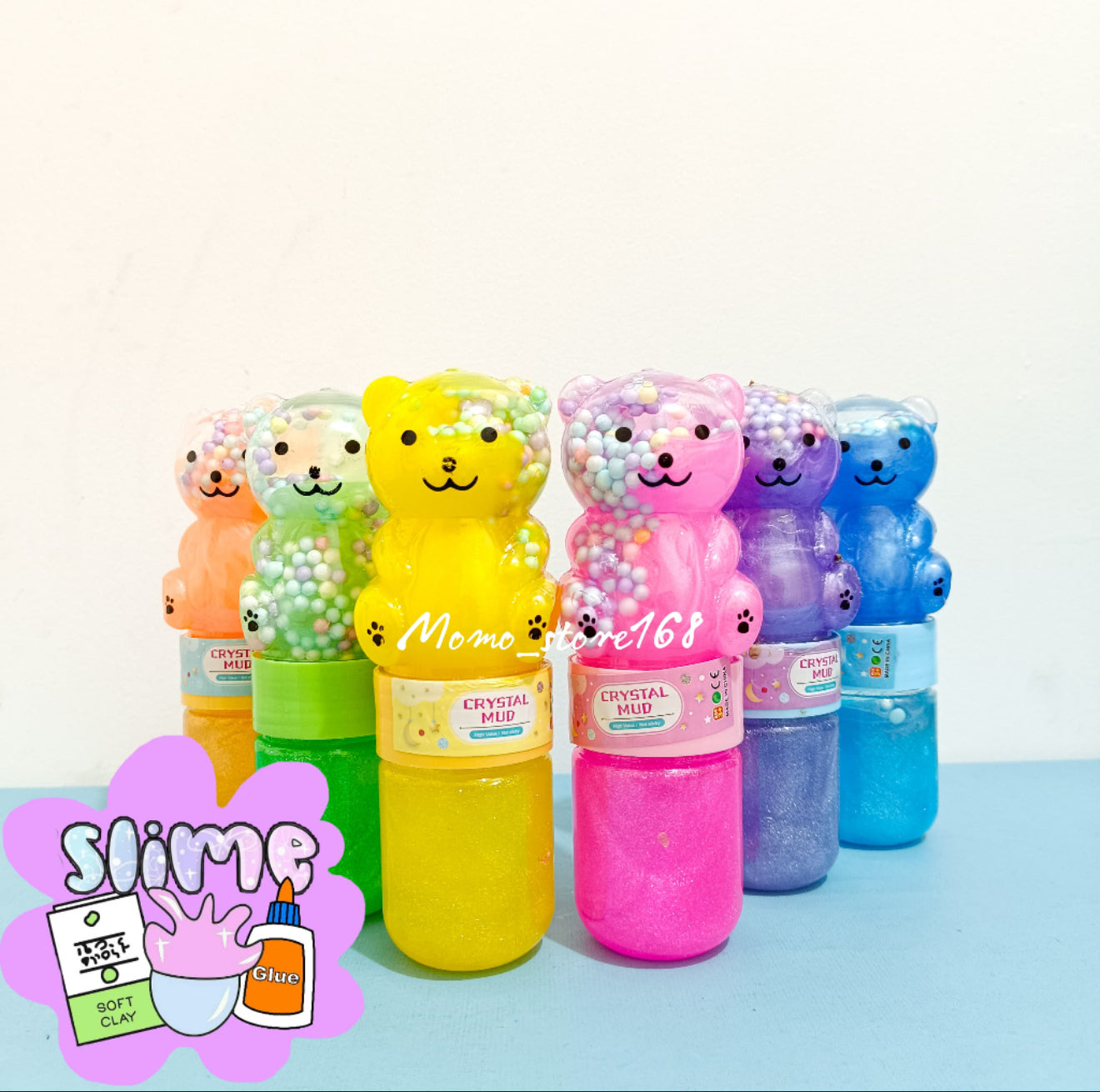 SLIME-CRYSTAL MUD WITH A DOLL INSIDE 6PCS