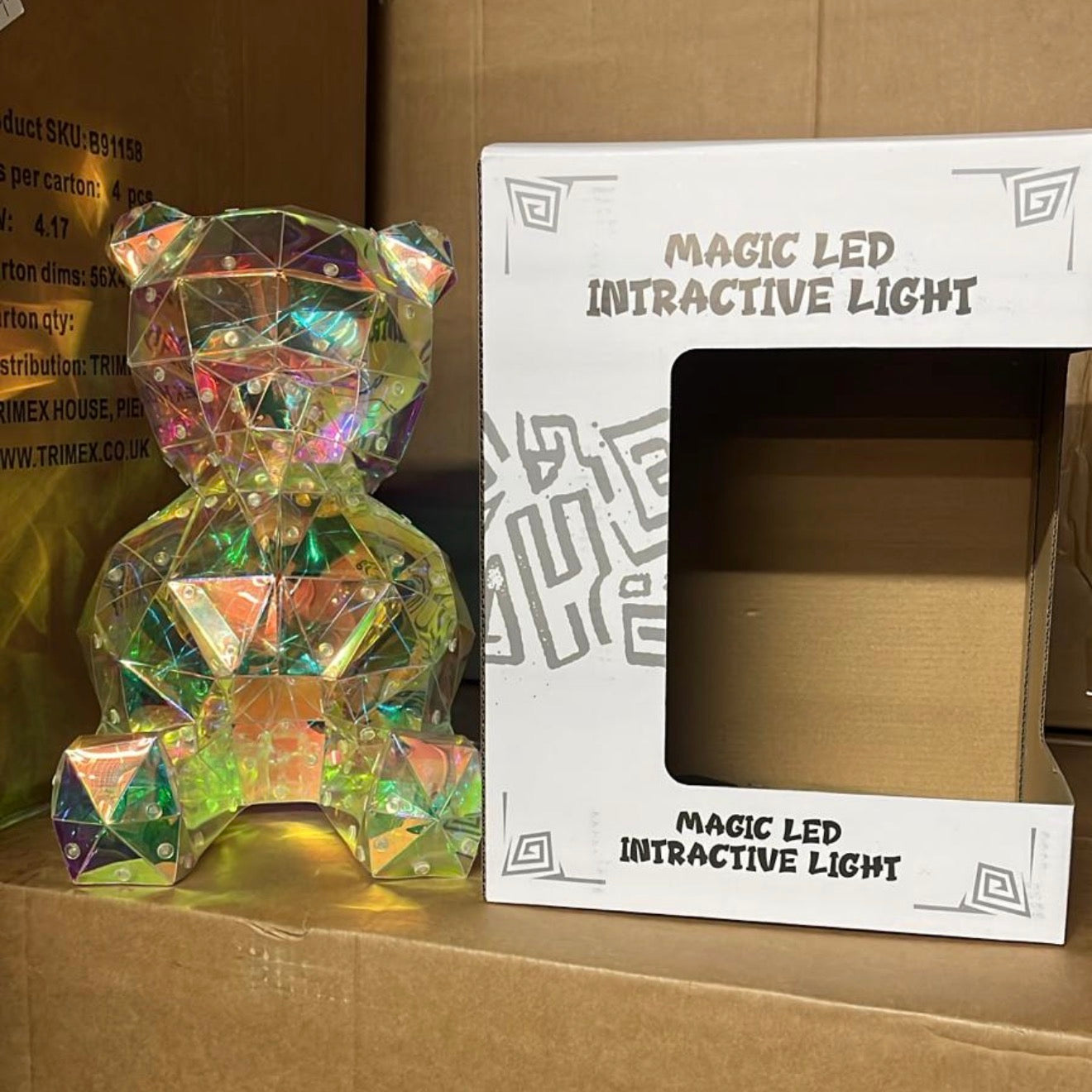 Magic LED interactive 3d lights bear