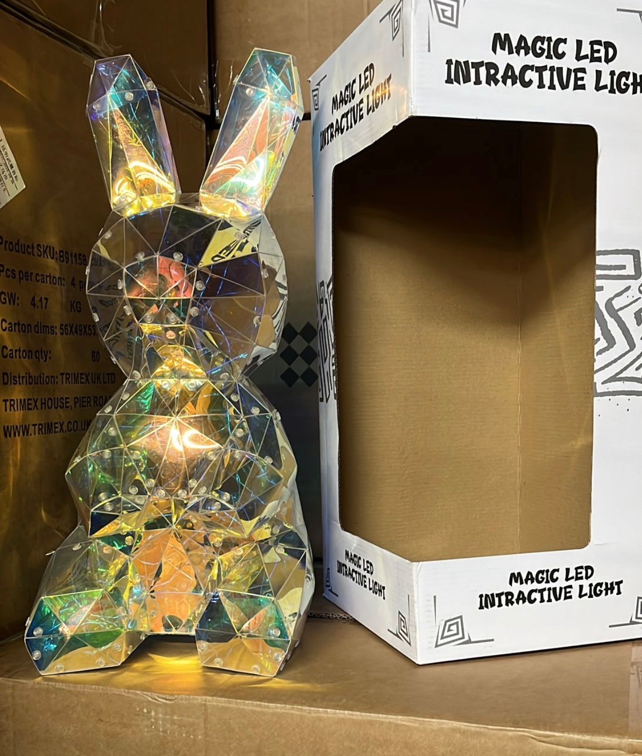 MAGIC LED INTRACTIVE 3d lights Rabit 51cm tall