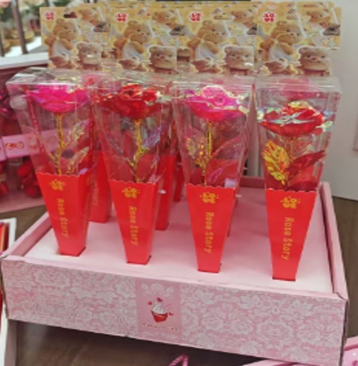 12pcs Rose Artificial Flower light up