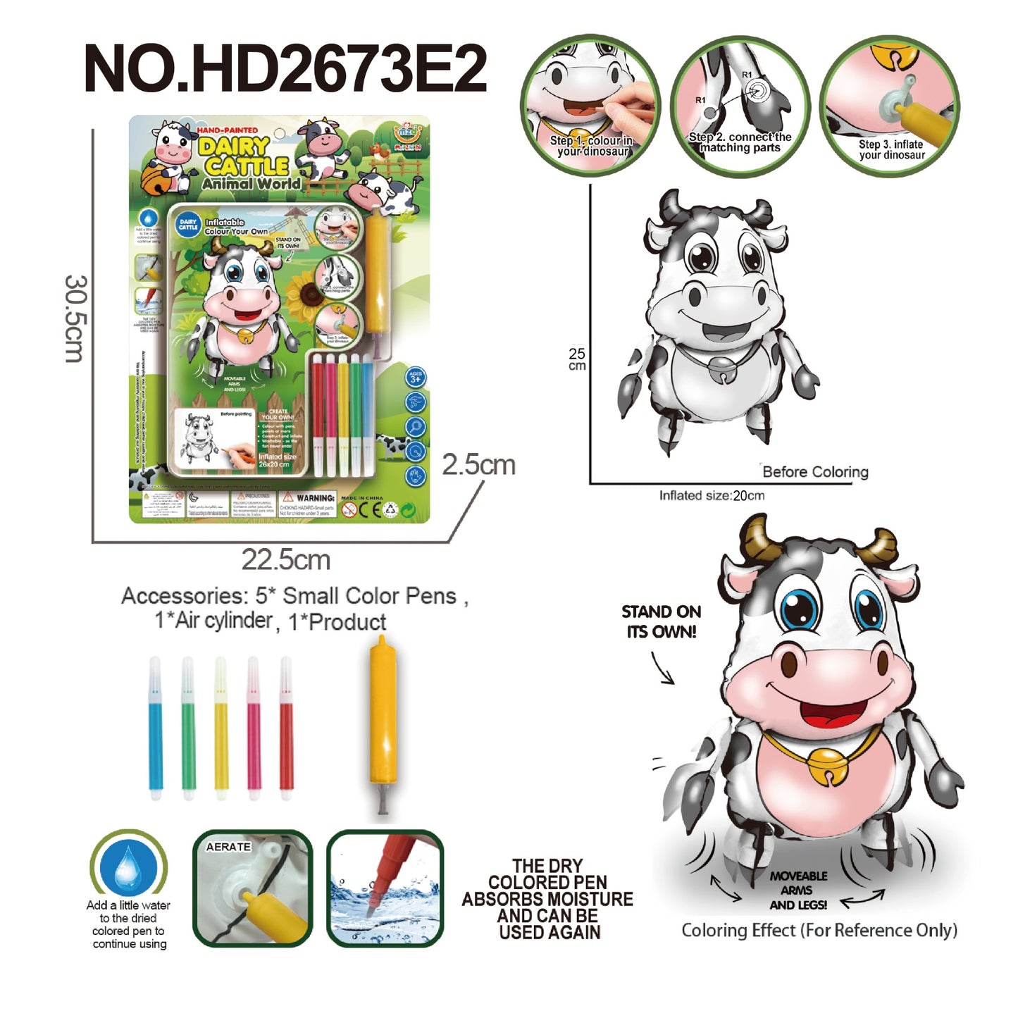 DIY Hand-painted Cow with Gas Pump