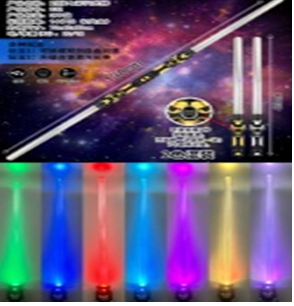 Double swords with lights & music. batteries included. Model:- 332, 332-1, 011, 336A.