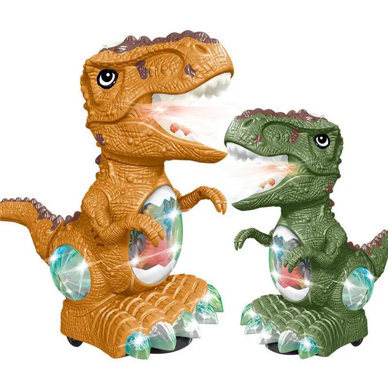 B/O SPRAYING DINOSAUR W/LIGHT&MUSIC 3CLRS MIX P.BOX