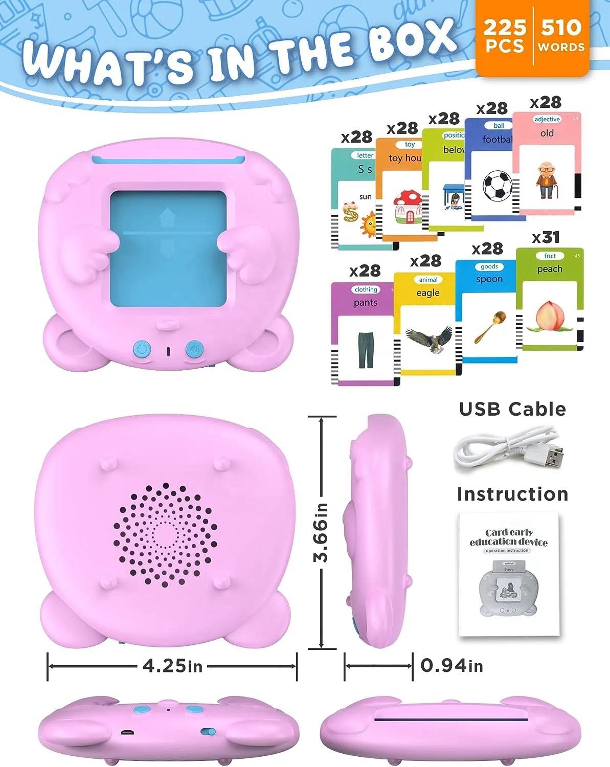 Kitten Pure English Children's Puzzle Card Machine-Blue/pink