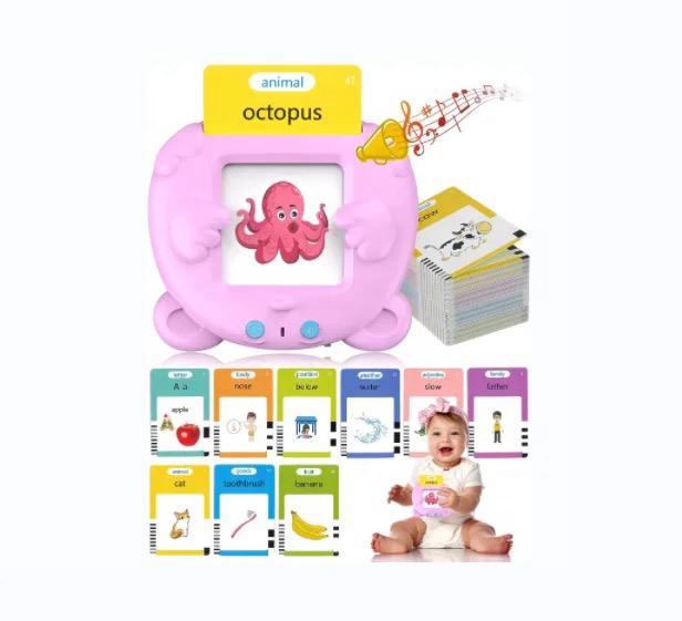 Kitten Pure English Children's Puzzle Card Machine-Blue/pink