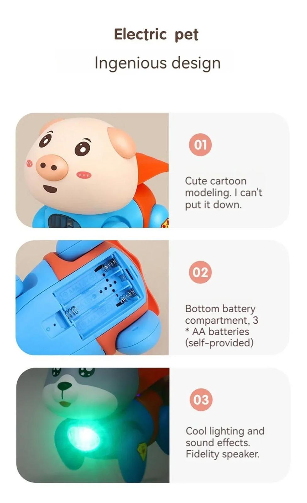 Electric Superman Dog Sound and Light QB-25D
