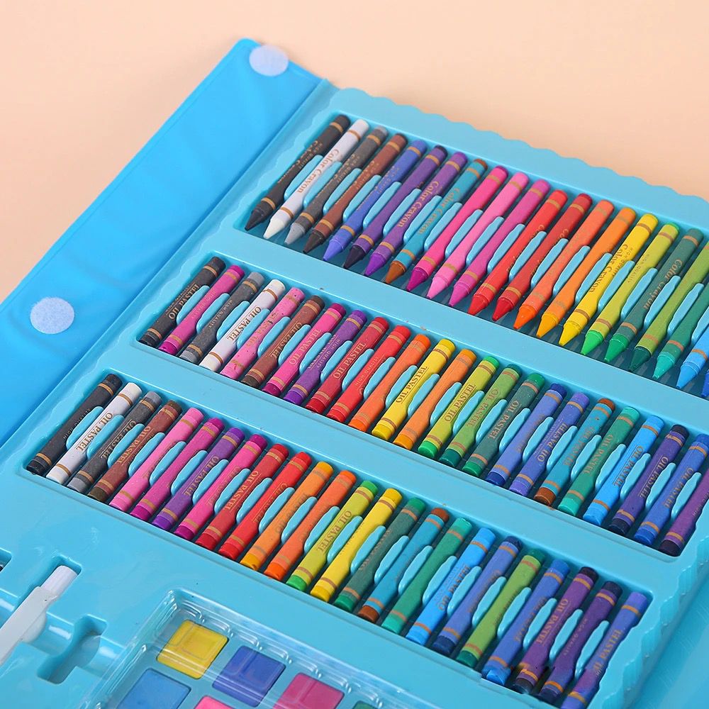 145pcs double layer paper box paintbrush watercolor pen stationery painting set
