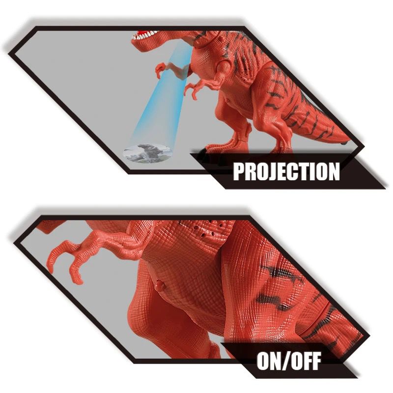 Electric Tyrannosaurus Rex laying eggs with light and music