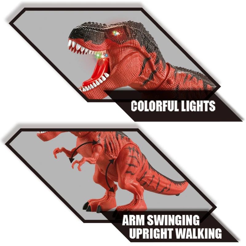 Electric Tyrannosaurus Rex laying eggs with light and music