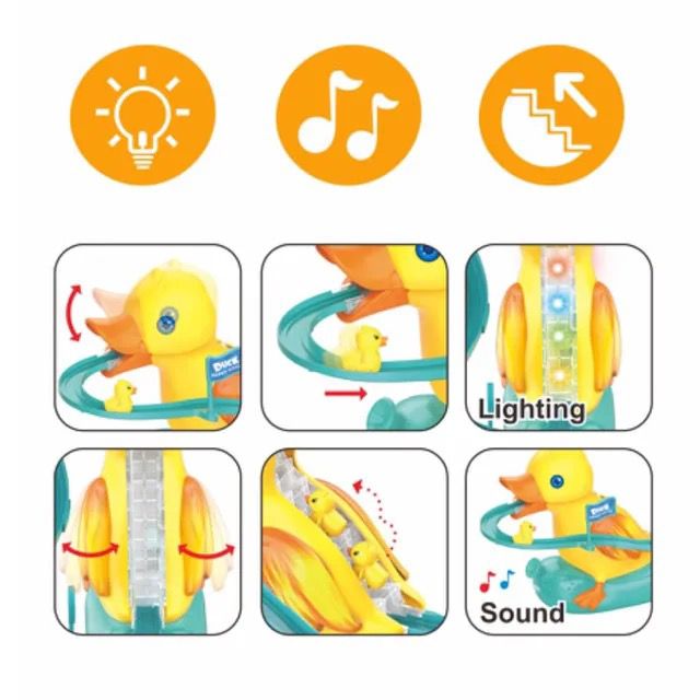 Electric duck climbing stairs