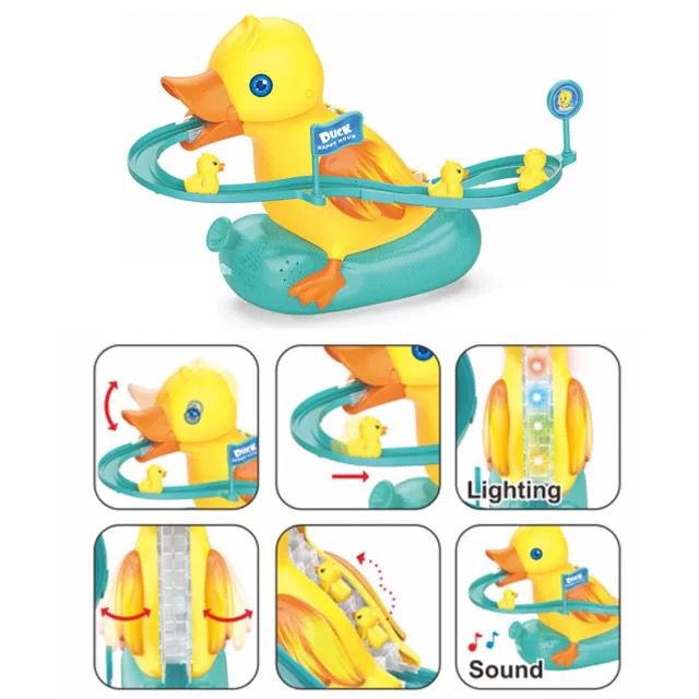 Electric duck climbing stairs