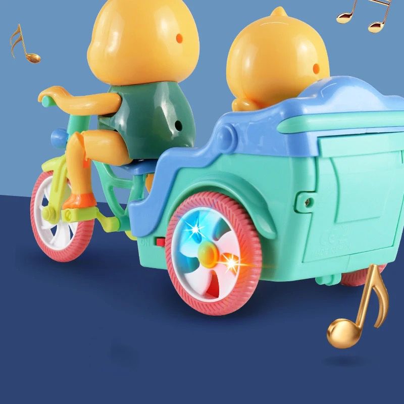 Cute duck tricycle (riding electric music).