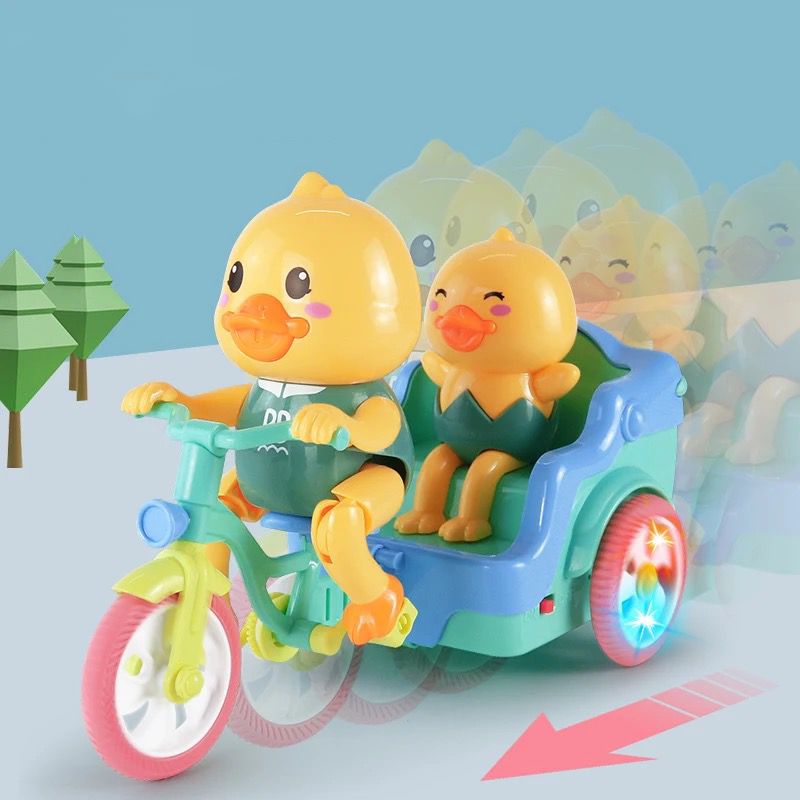 Cute duck tricycle (riding electric music).