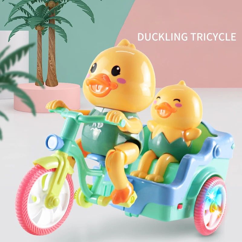 Cute duck tricycle (riding electric music).
