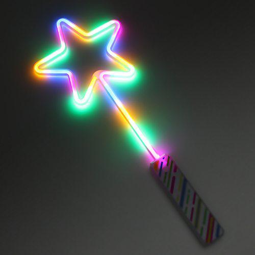 Rainbow Five-pointed star neon solid color flash stick