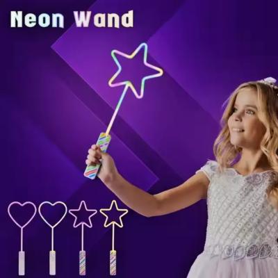 Rainbow Five-pointed star neon solid color flash stick