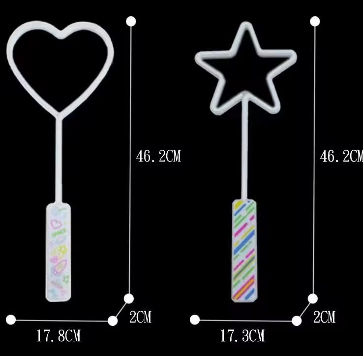 Rainbow Heart neon solid color flash stick