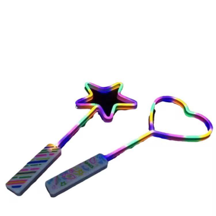 Rainbow Heart neon solid color flash stick