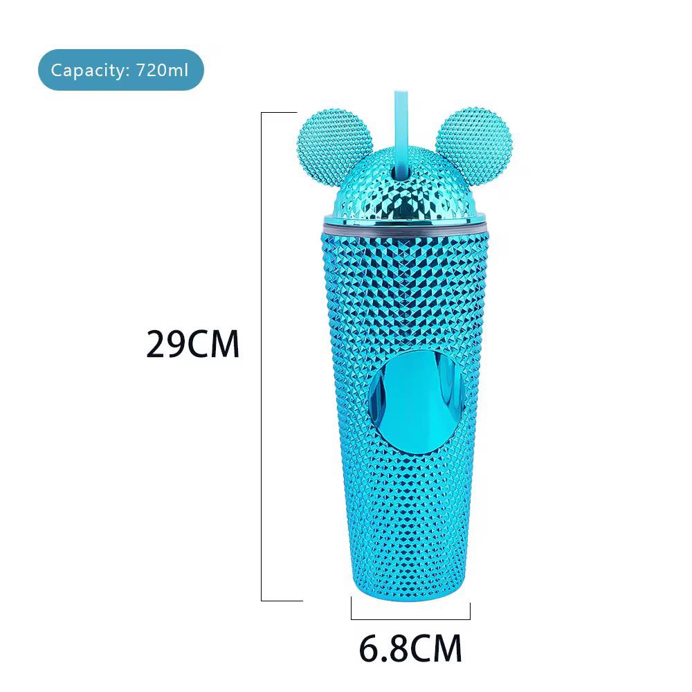 650ml Electroplated Durian Mickey Mouse Lid Electroplated Durian Cup