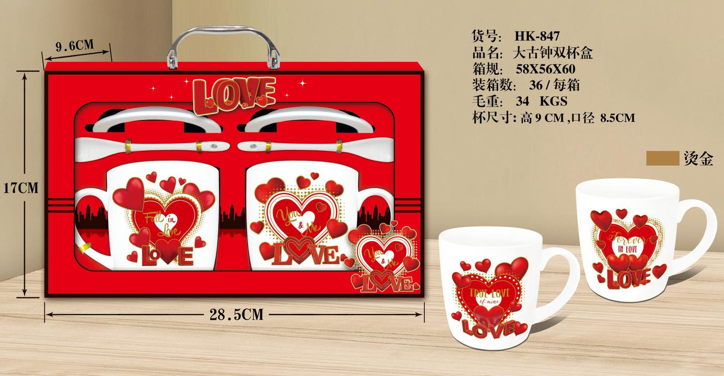 Ceramic coffee Mug gift set 2pcs