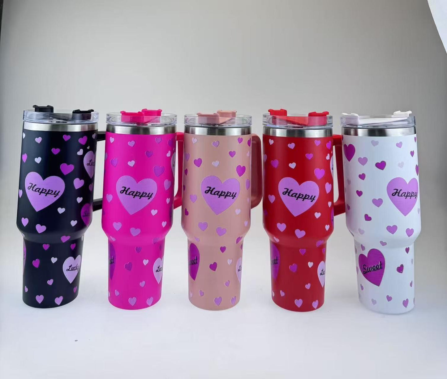 1200ml Heart-Shaped Insulated Mug