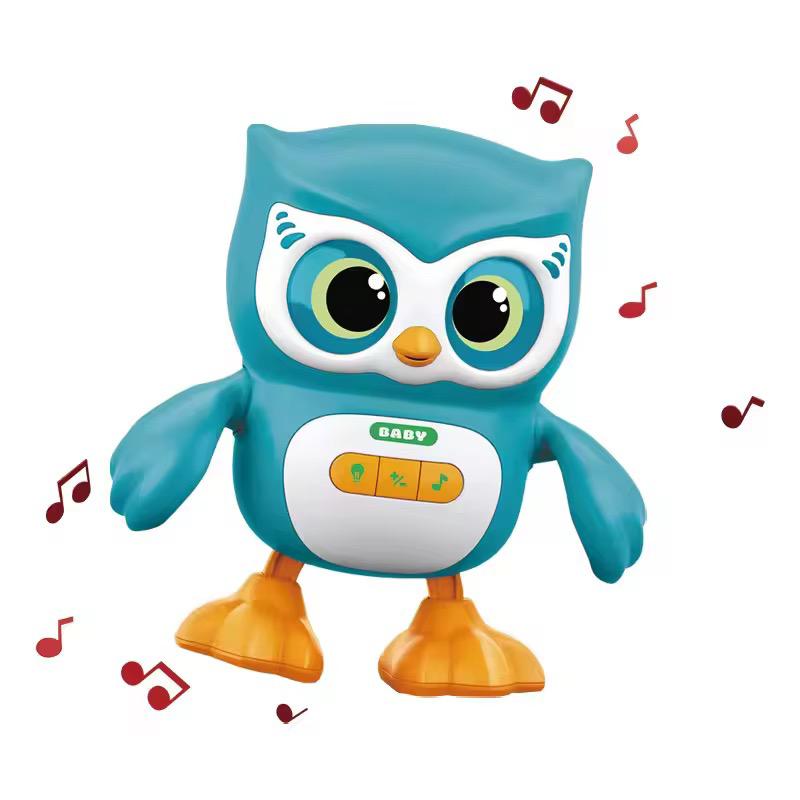 Electric toy, electric animal, dancing owl with buttons