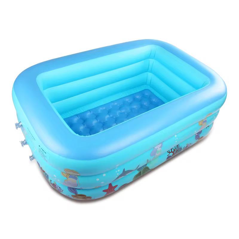 210cm Three-tiered square printed water pool