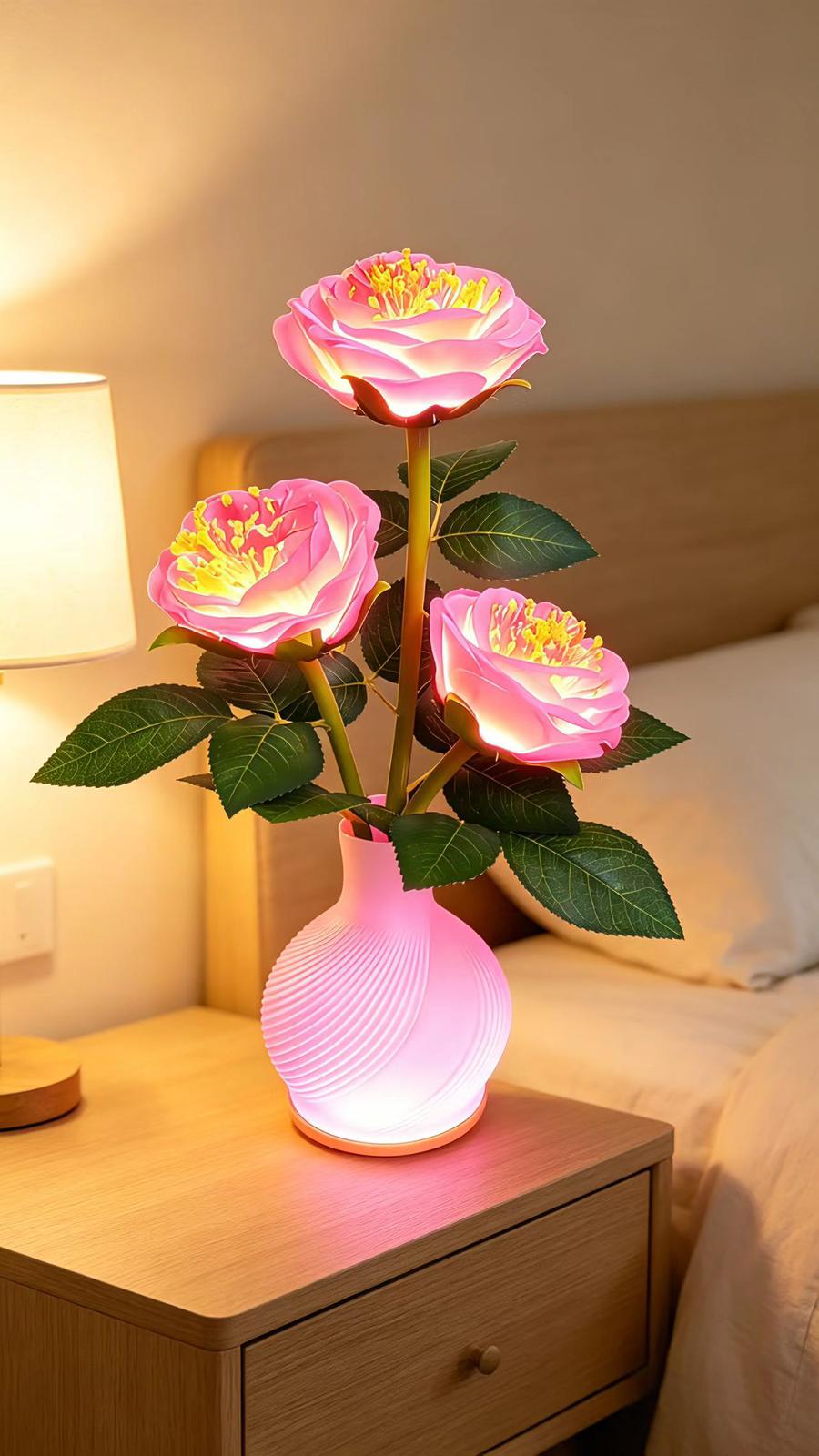 Decorative table lamp flower-like design USB#38*13cm