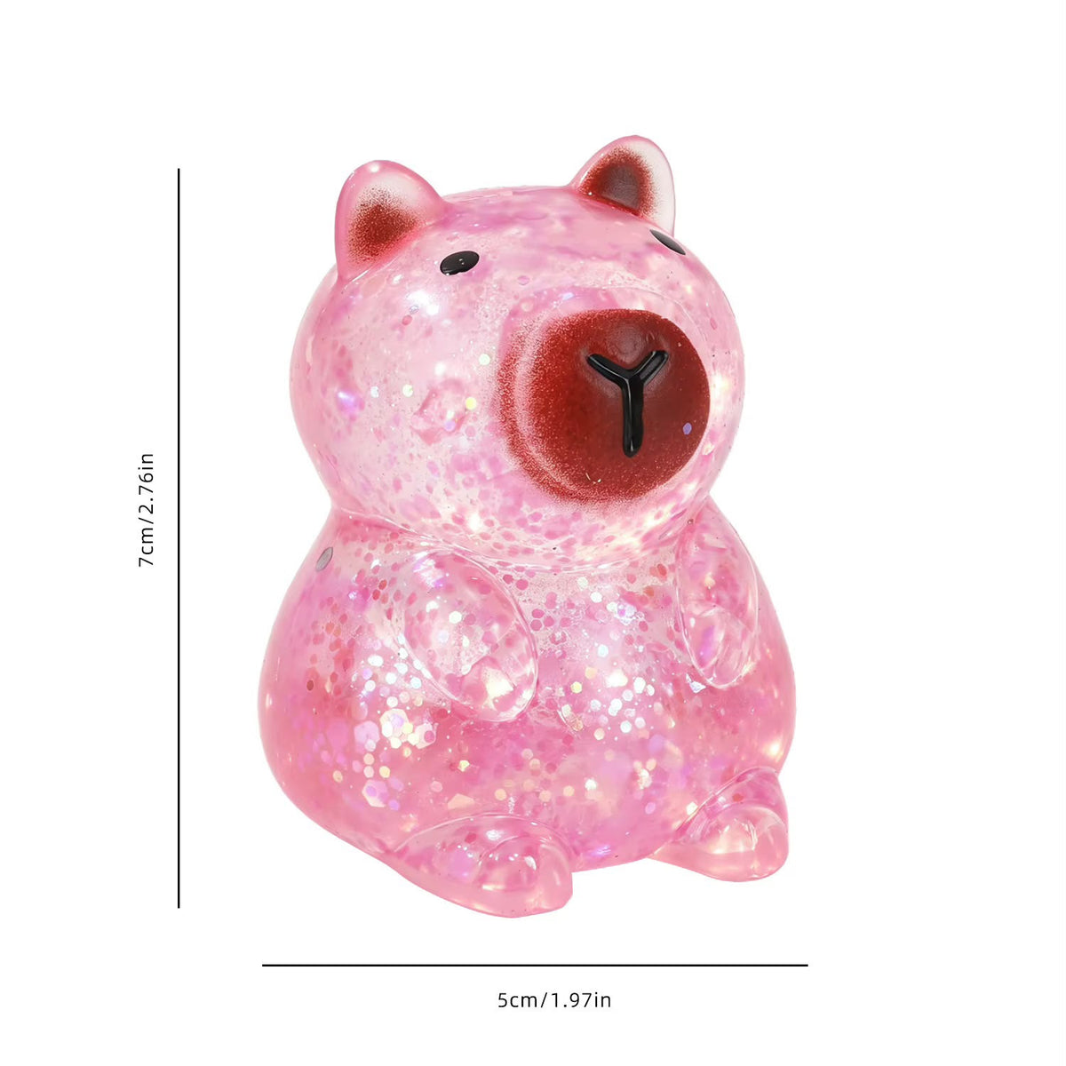 12pcs Sugar Glitter Squishy capybara