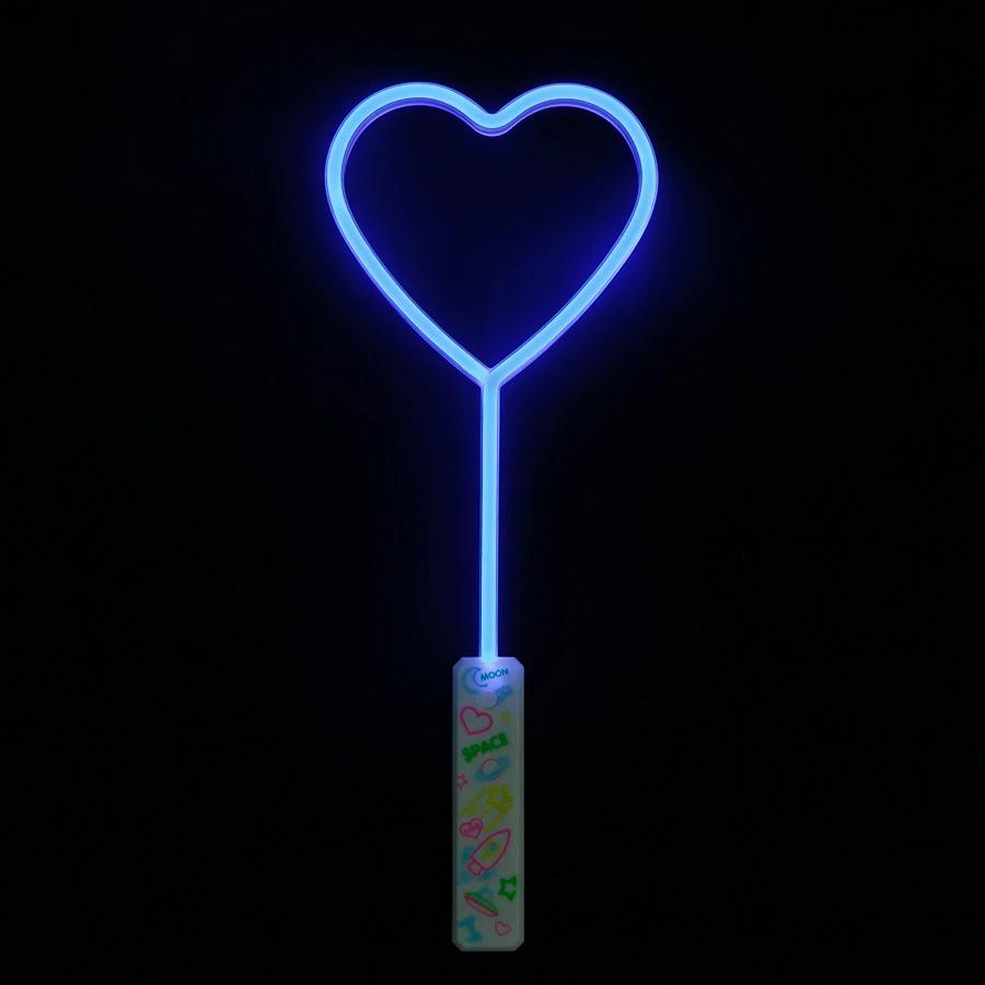 Heart neon solid color flash stick (colors pink/blue/green)