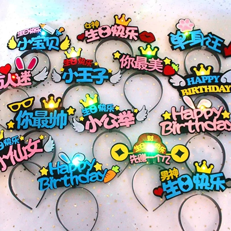 Light up birthday hoop