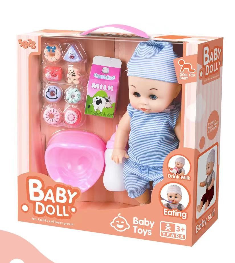 12 inch Pee Pee Doll Set with Sound Multi Colour