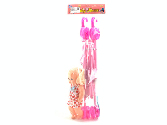 12-inch plush toy with stroller
