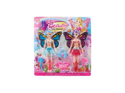 8-inch double butterfly fairy 3 colors mixed