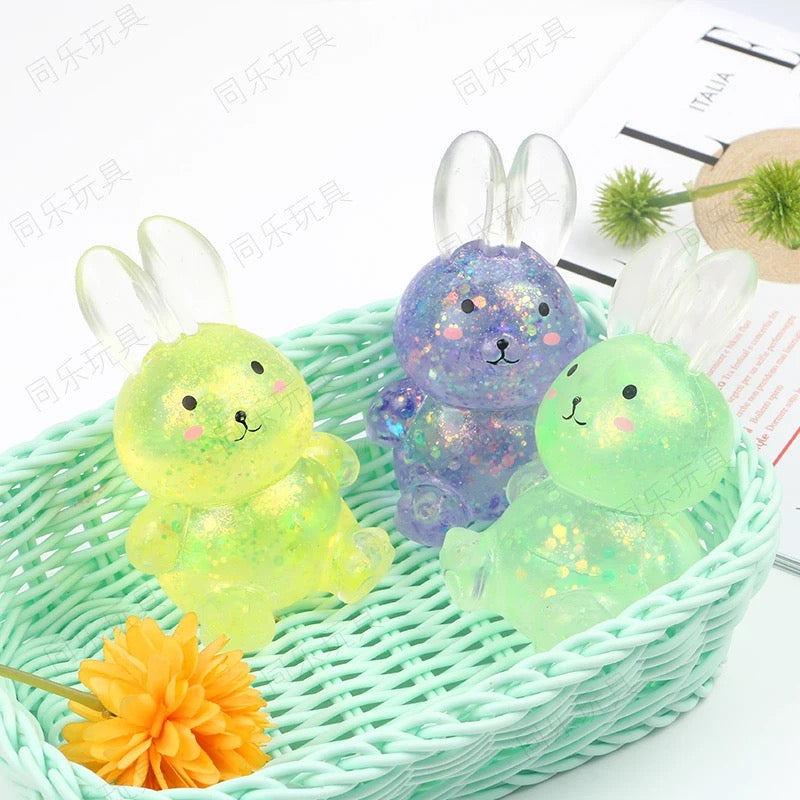 12pcs Sugar Squeezy Glitter rabbit