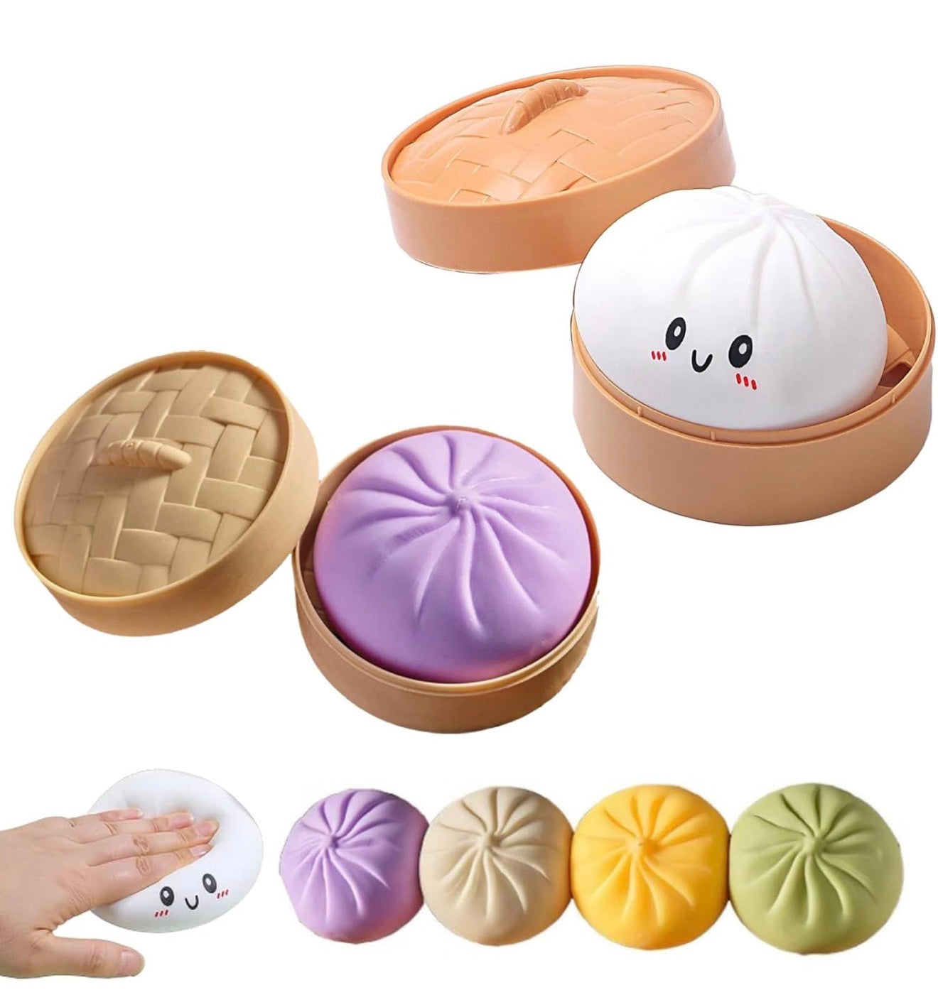 12pcs dumplings with smiley face big size 8.5cm
