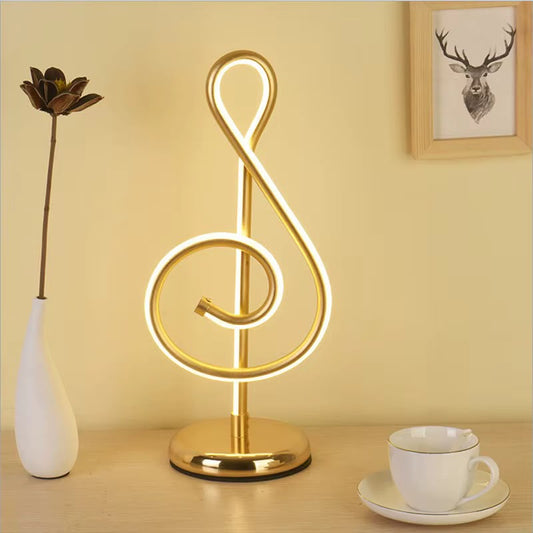Gold Music Note LED Table Lamp - Treble Clef Light – lamp, wholesale