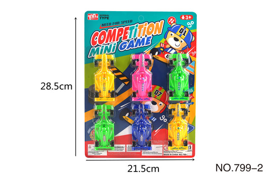Sliding Formula Car (6PCS)