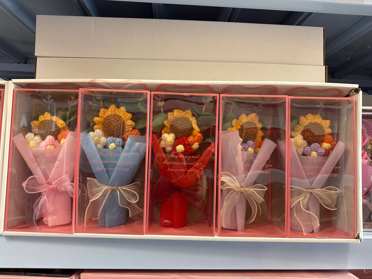 5pcs Gift set Handmade crochet Flowers gift Bouquet