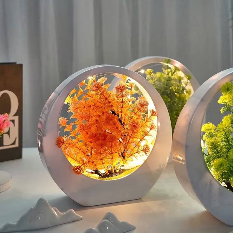 Round Flowe Tree decoration Pot  6 color mix