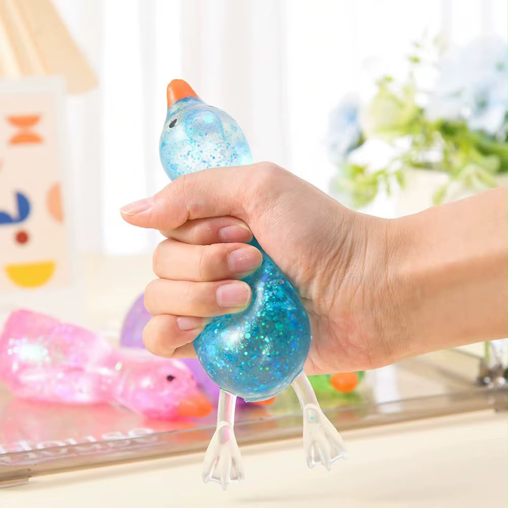 12pcs Sugar Glitter Squishy Duck