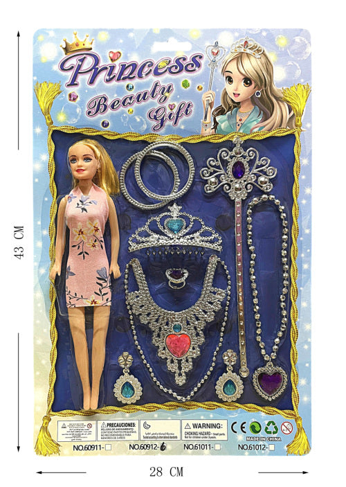 doll with electroplating accessories