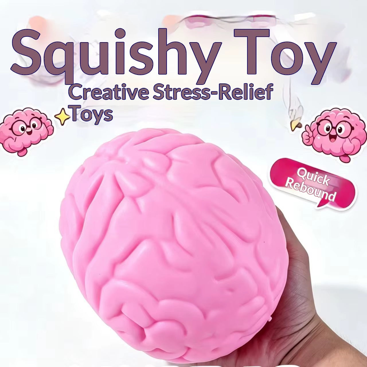 6pcs Squishy Brain