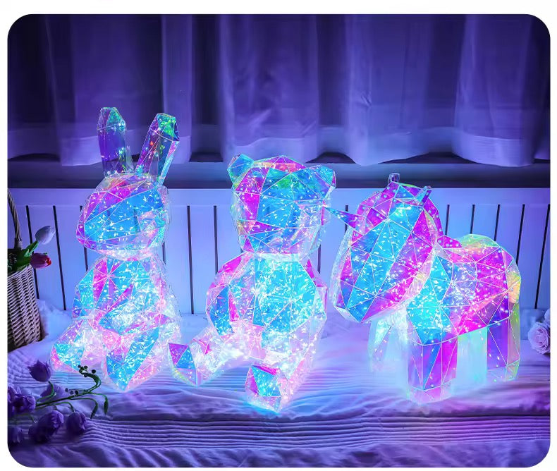 MAGIC LED INTRACTIVE 3d lights UNICORN 43cm hight