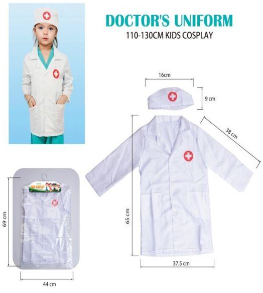Doctors uniform  for kids 110-130cm age(5-9)