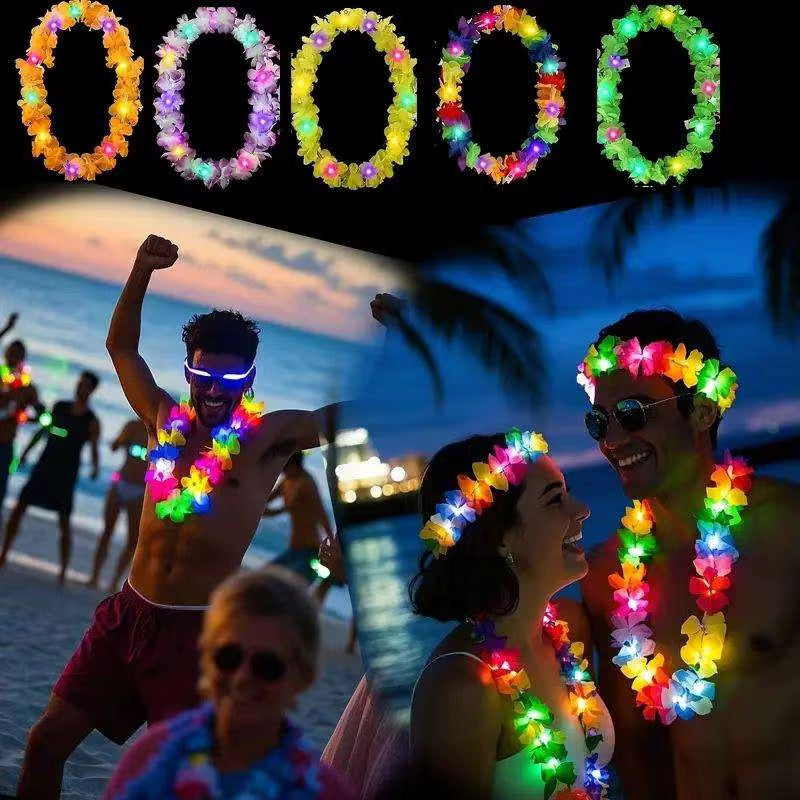 LED flower lei 12pcs
