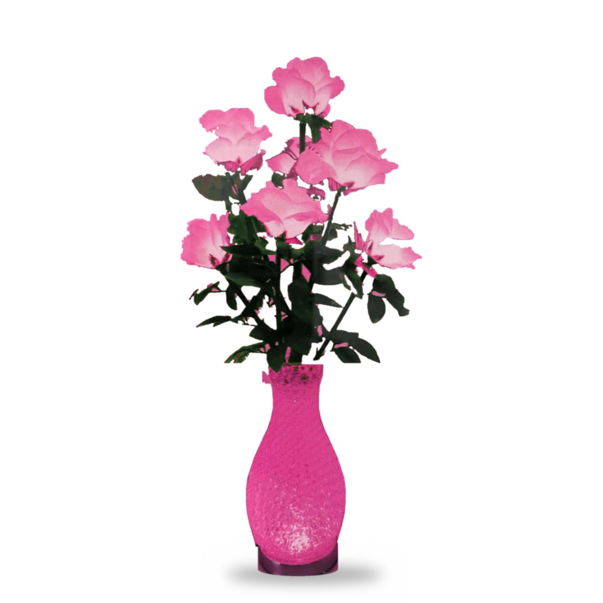 Decorative table lamp flower-like design 74cm, 7L